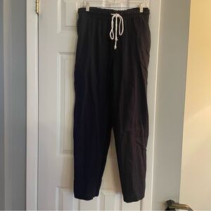 Women’s Navy Linen Drawstring Pants